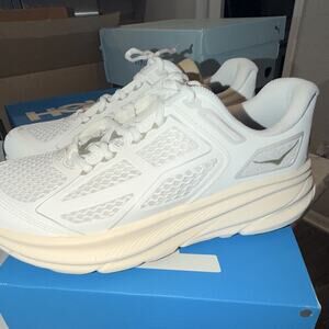HOKA ONE ONE Clifton One9 Women's Low Top Running Sneakers White Lace-Up 1155370